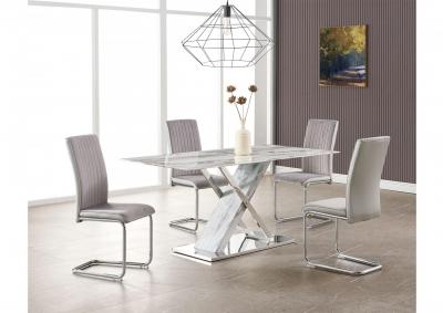 Image for Marble and chrome dining table D1274D