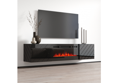 Image for Luxe Wall Mounted Electric Fireplace 72" TV Stand 6 Colors