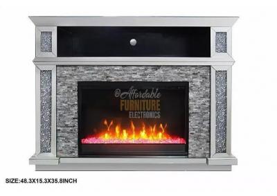 Image for ARIZONA Crystal mirrored fireplace