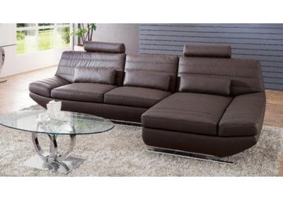 801 Italian Leather L Shape Sectional Sofa 2 COLORS