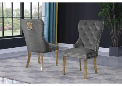 Image for Gold Lion Back Velvet  Dining Chairs as seen in our office