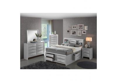 SILVER Storage Bed FULL g15031