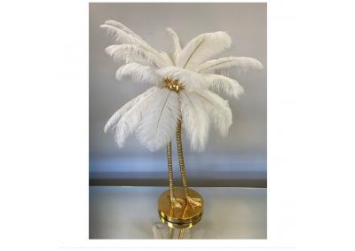 Image for Brass and Feather Table Lamp