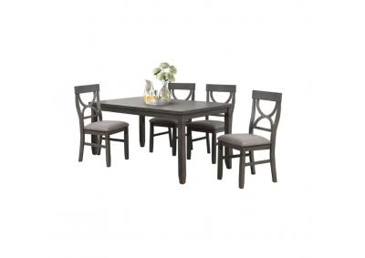 Image for Grey Wood 5 Piece Dining set
