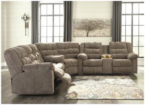 Image for Workhorse Cocoa Reclining Sectional w/Console