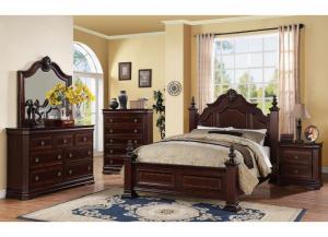 Image for cm b8300 charlotte queen bed with dresser ,mirror & 1 night stand