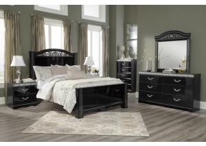 Image for Constellations Black Queen Bed w/Dresser, Mirror and Nightstand
