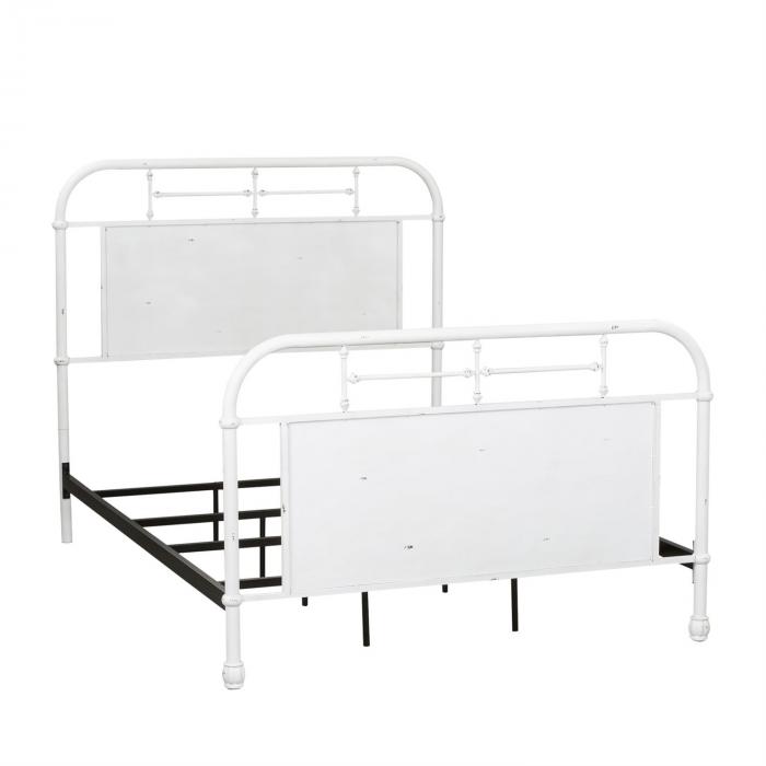Vintage Series Queen Metal Bed - Antique White,Liberty Furniture
