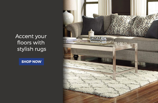Accent your floors with stylish rugs - Shop Now