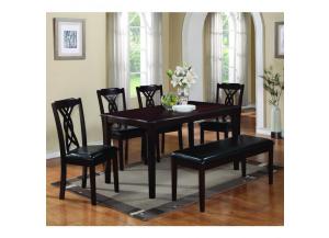 Image for Honey 6PC SET: Table,4 Chairs,And Bench