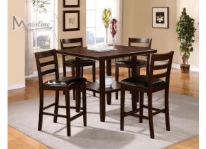 Image for Java 5PC SET: Counter Table And 4 Chairs