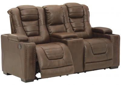Image for Double Reclining Power Sofa with Console and Adjustment Headrest