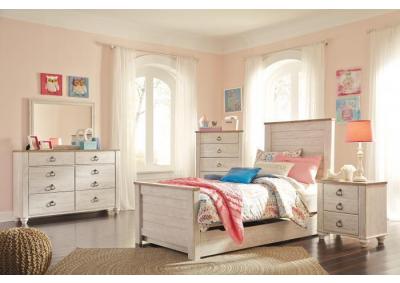 Image for Willowton Twin Panel Bed w/Double Dresser & Nightstand