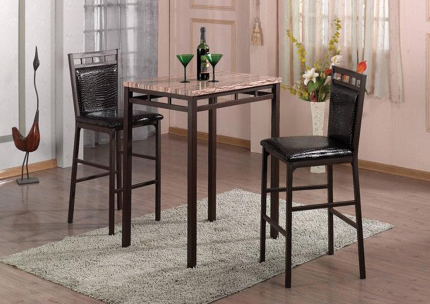 Homesource 3 Piece Counter Height Bistro Set,On Display Products