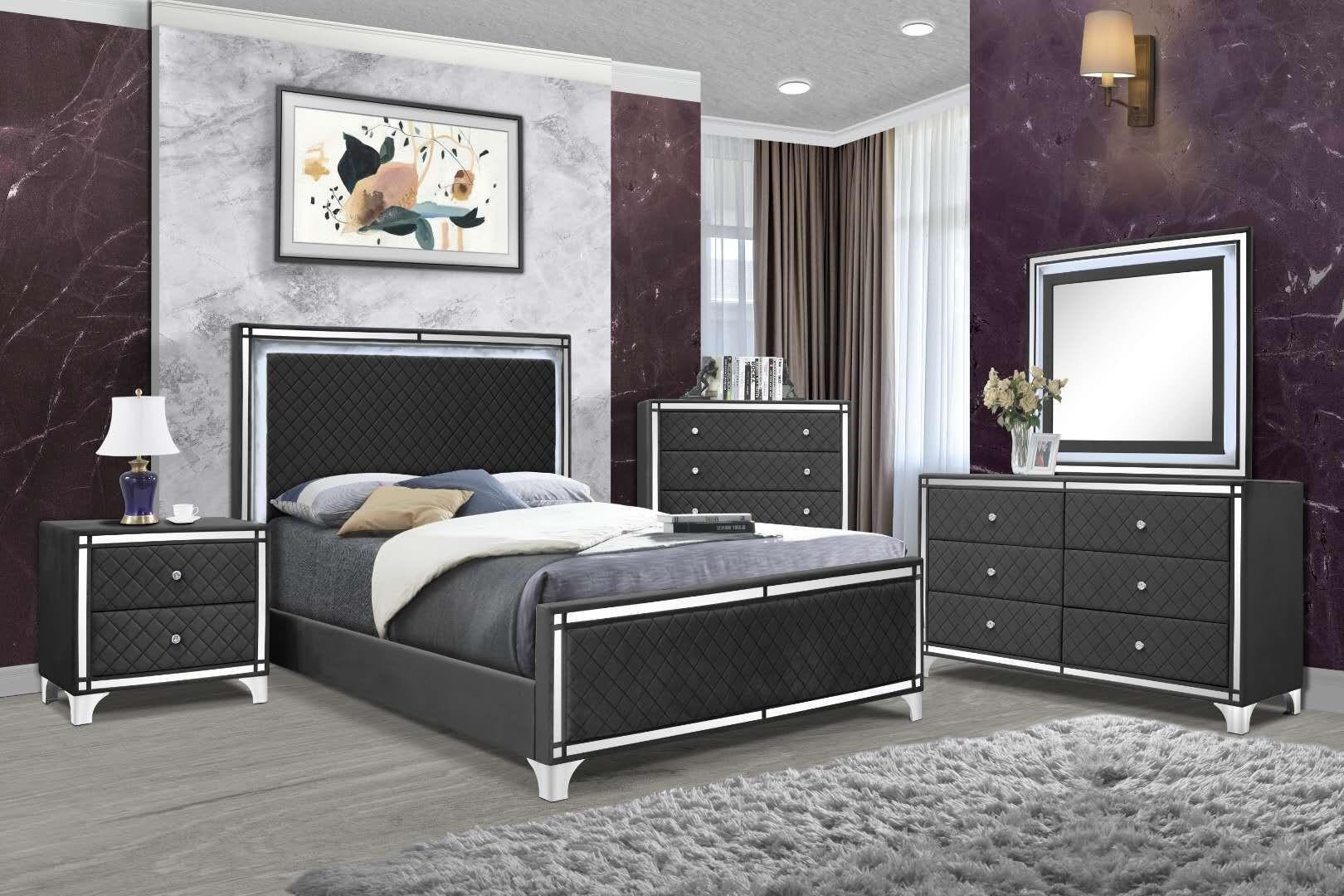 Aria King bed Dresser & Mirror,Lifestyle