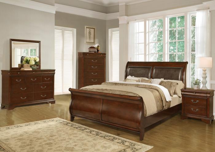4116 Queen bed dresser & mirror,Lifestyle