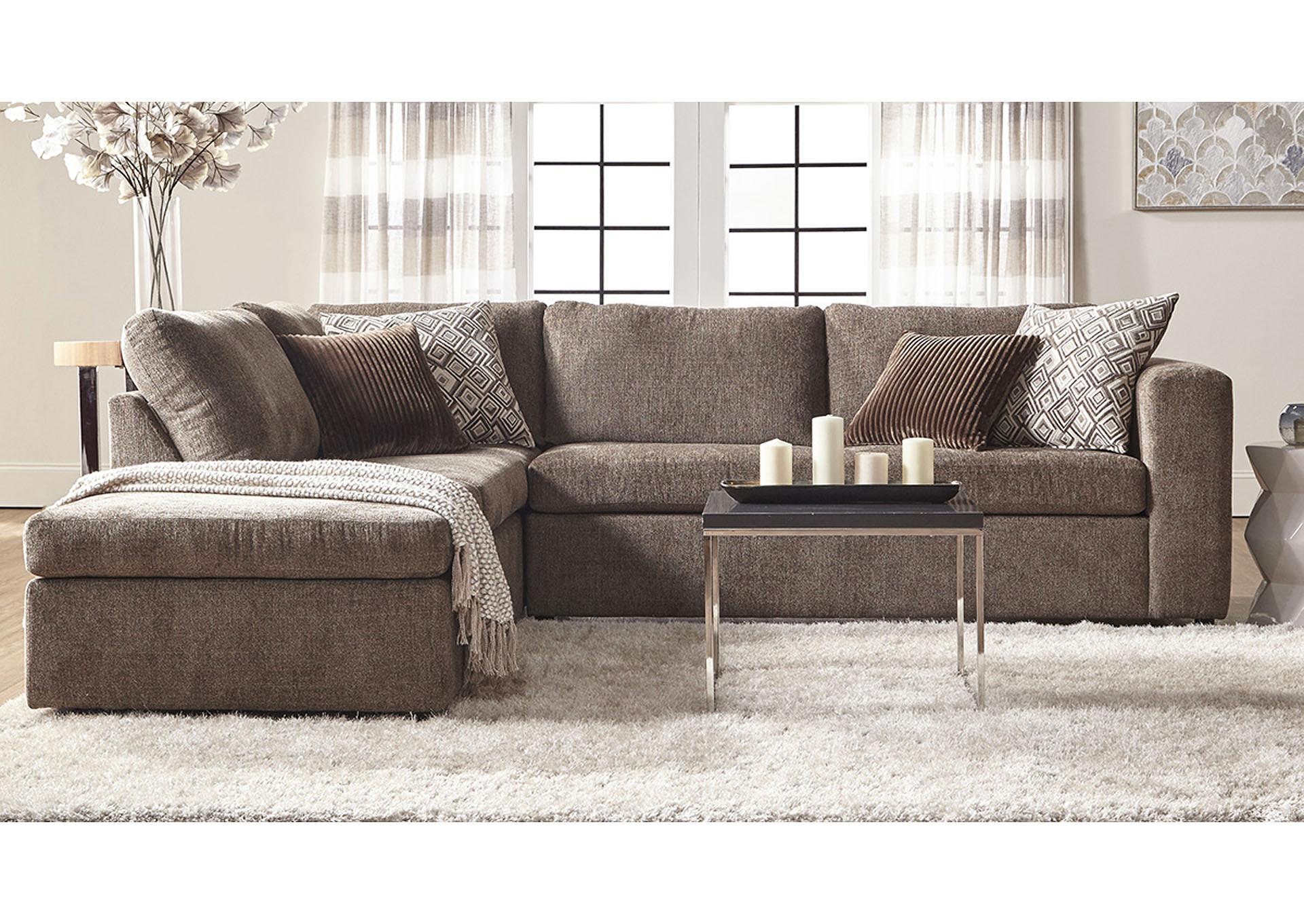 1100 Brown Sectional ,Hughes Furniture