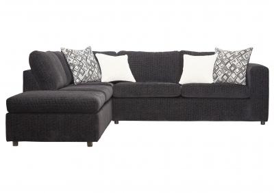 1100 Black Sectional 