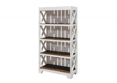 Image for Aged White Crate Bookcase