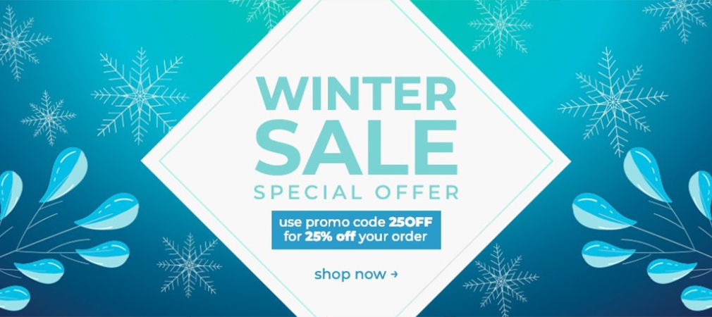 Winter Sale - Use 25OFF for 25% off