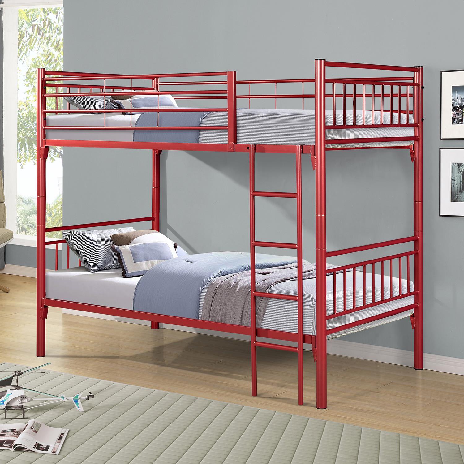 Red Twin/Twin Separates Bunkbed,Brandywine Showcase