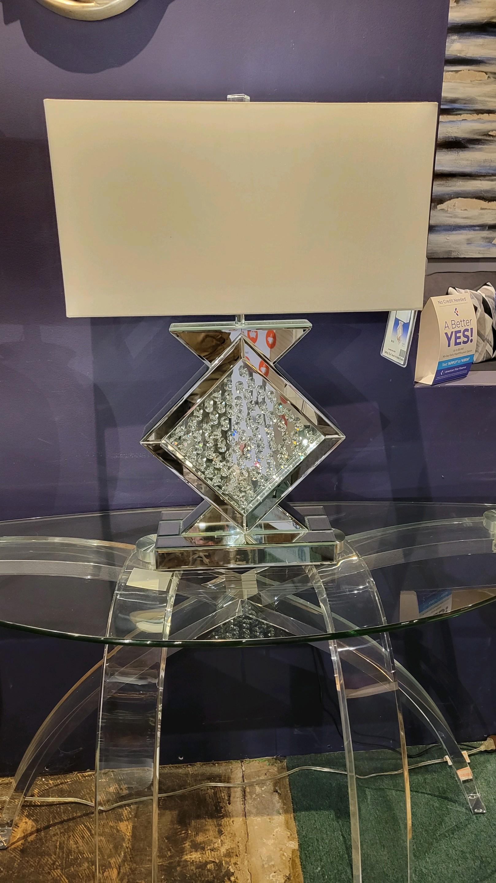 Fizzes Mirror Floating Crystals Lamp,Brandywine Showcase