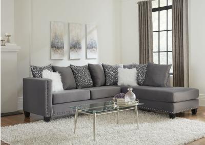 2 Pc Sectional Jetson Gray