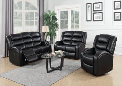 Image for Black Reclining Sofa & Love