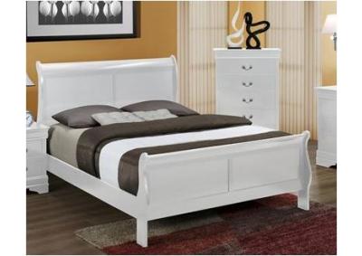 Image for White Queen Louis Phillipe Bed