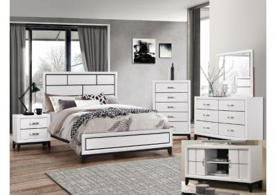 Akerson White 5 PC Bedroom