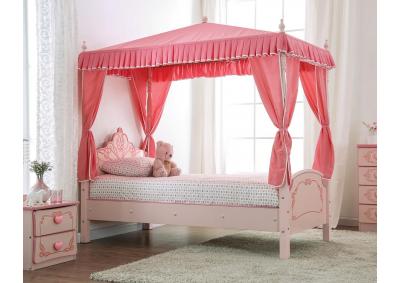 Canopy Pink Princess Bed