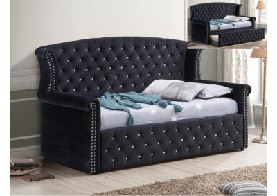 Lucinda Black Daybed with Trundle