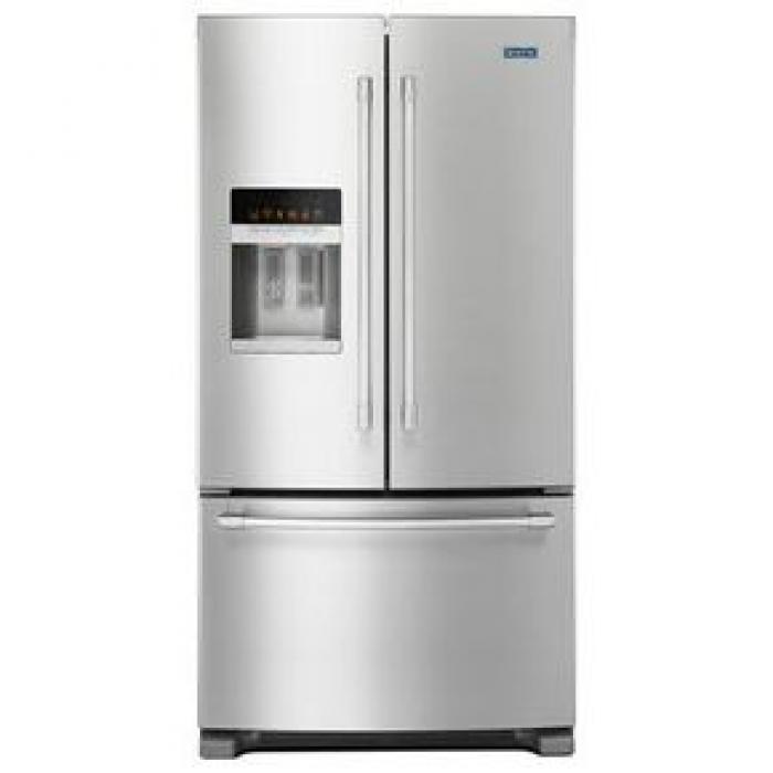 Maytag® 36- Inch Wide French Door Refrigerator with PowerCold® Feature - 25 Cu. Ft.,Maytag