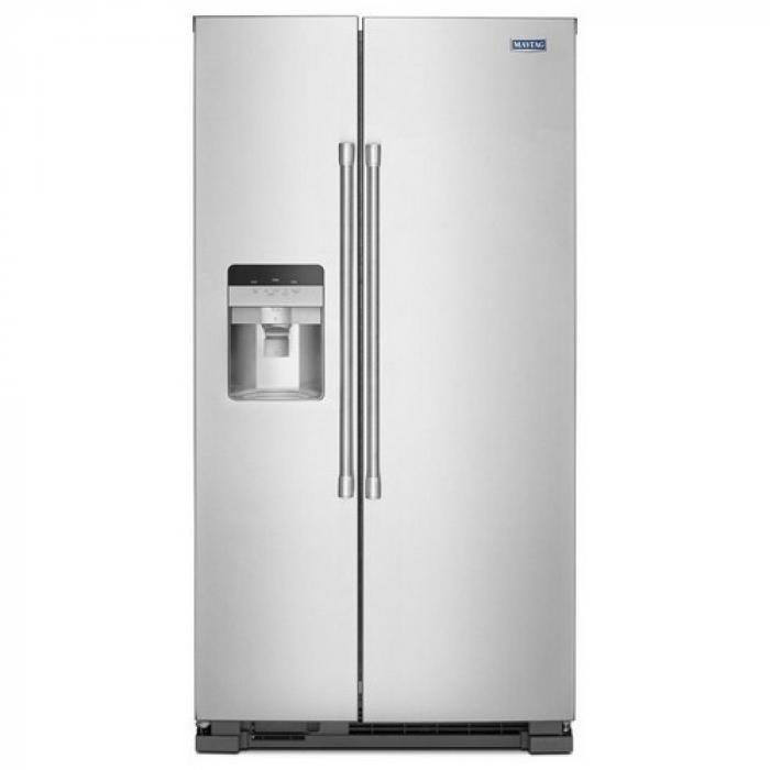 36-Inch Wide Side-by-Side Refrigerator with Exterior Ice and Water Dispenser - 25 Cu. Ft.,Maytag