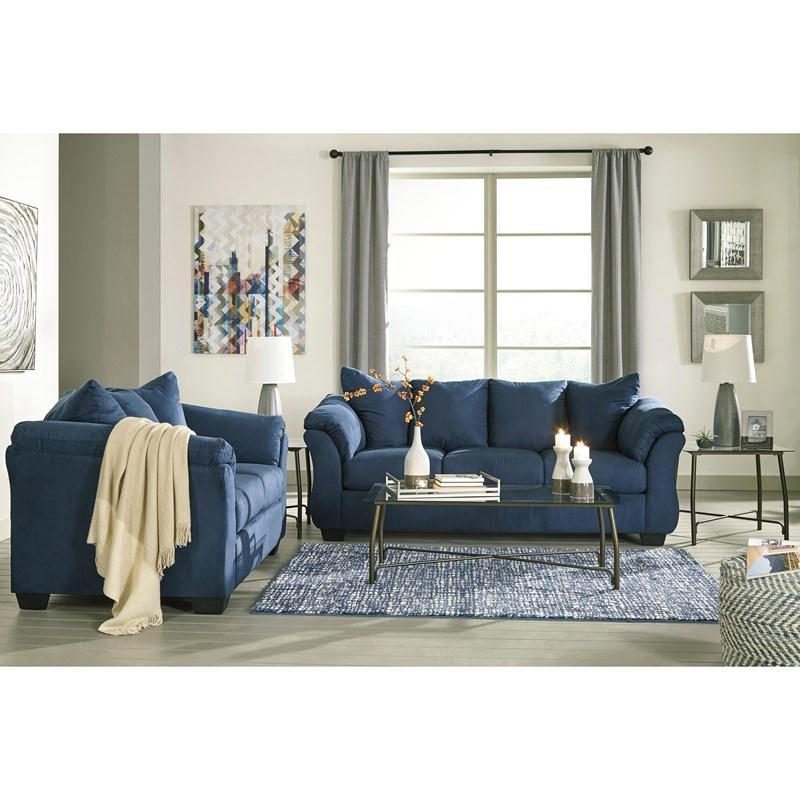 Darcy Blue Sofa And Loveseat,In-Store Product