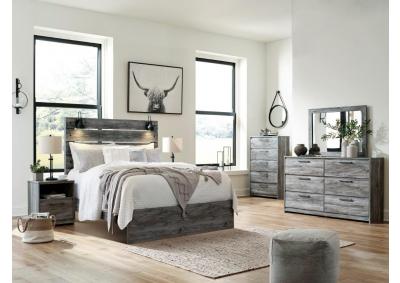 Baystorm Gray Queen Panel Bed, Dresser, Mirror