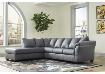 Image for Darcy steel Sectional and Ottoman (LAF)
