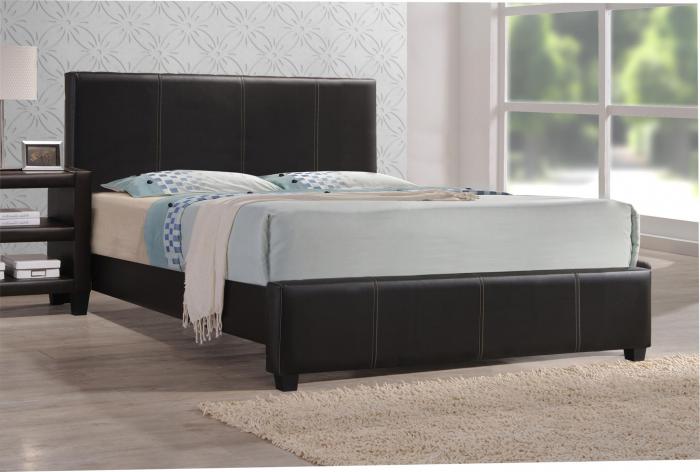 Brown Leather Full Bed Frame,In-Store Products