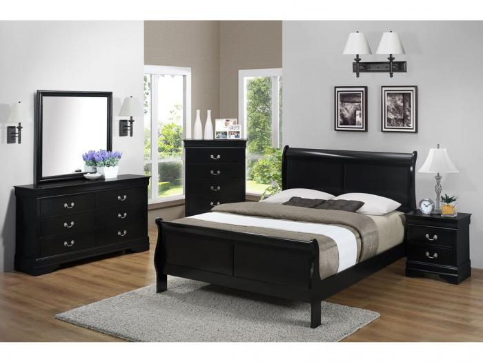 Louis Philippe Black King Bed,In-Store Products