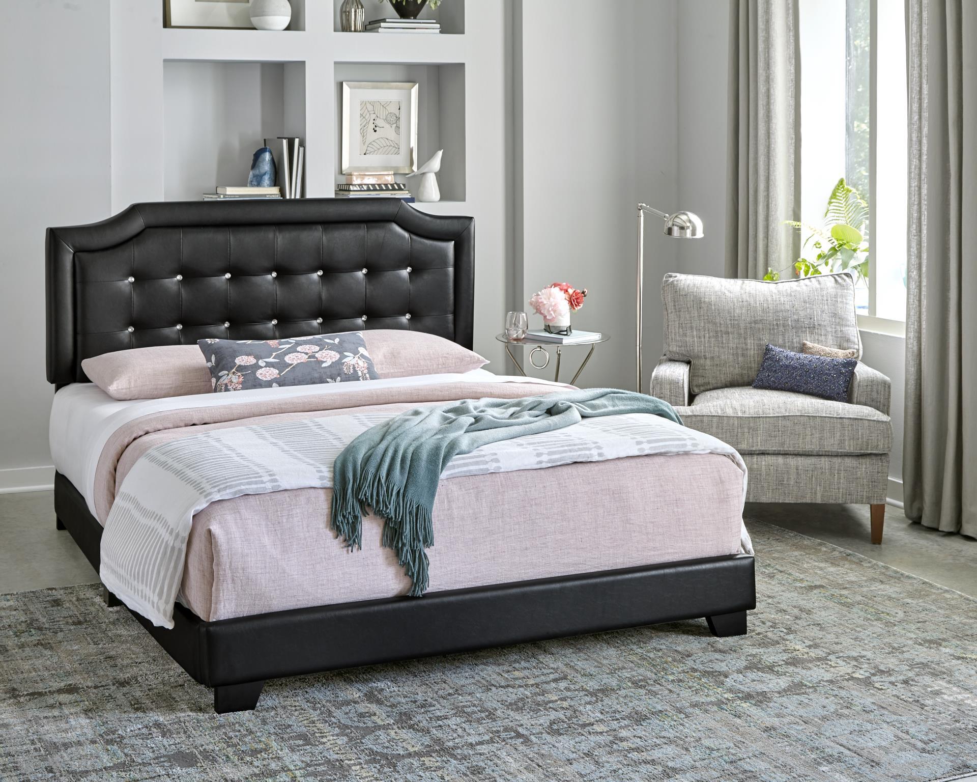 Black and Diamond Queen Bed