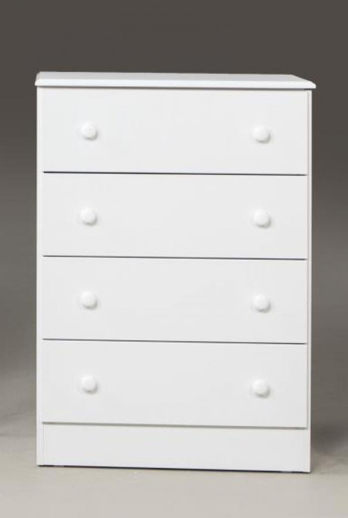 4 Drawer Fully Assembled White Chest,Kith Furniture