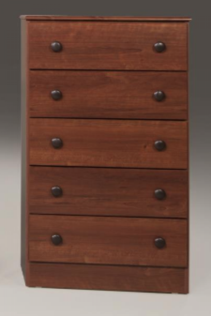 5 Drawer Fully Assembled Cherry Chest,Kith Furniture