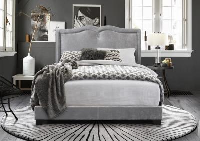 Tremont full deals gray upholstered bed