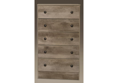 Image for Kith Manslough Oak 5 Drawer Chest