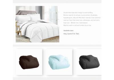 Image for Solid White Goose Down Alternative Comforter