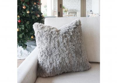 Image for Morgan Faux Fur Throw Pillows - Taupe