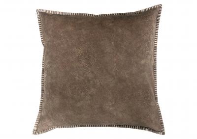Image for Mason Vegan Leather Throw pillows - Coffee