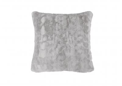 Image for Jackson Faux Fur Throw Pillows - Silver