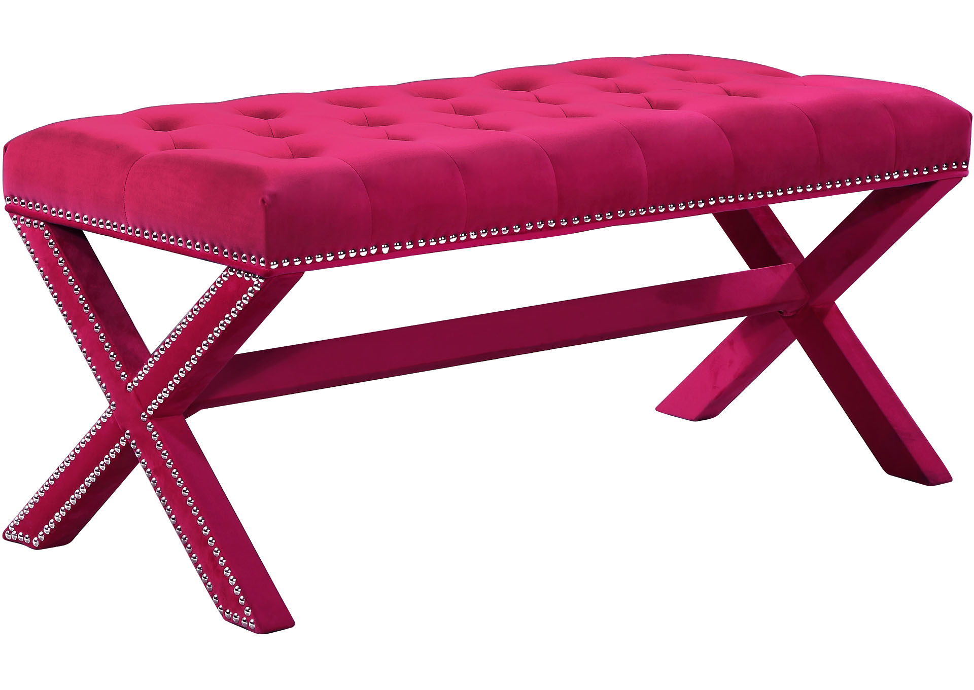 Joanna Pink Velvet Bench Coco Furniture Galleries