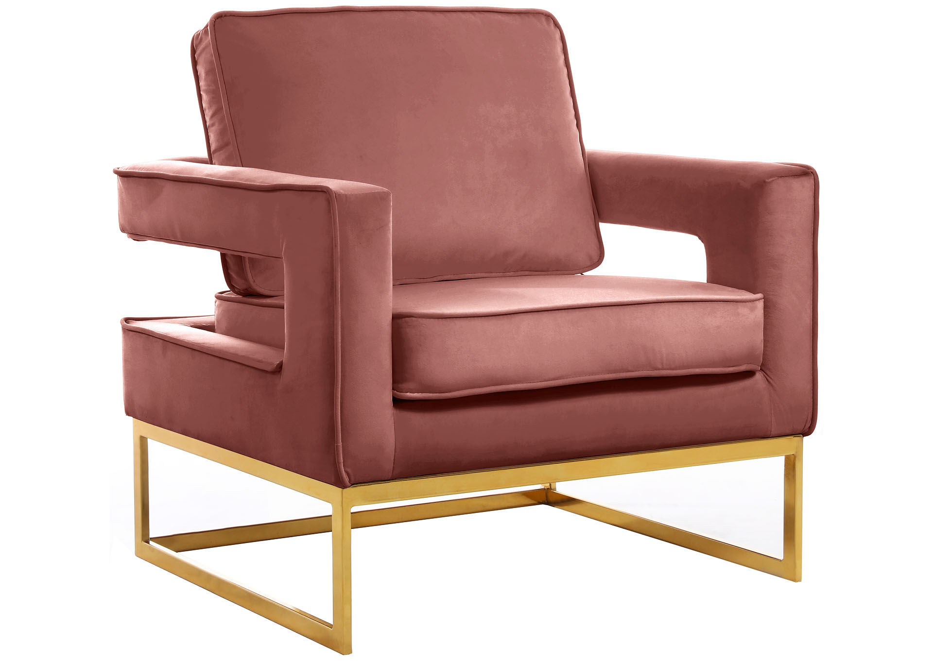 Reeva Pink Velvet Accent Chair,"Serafina" In-Store
